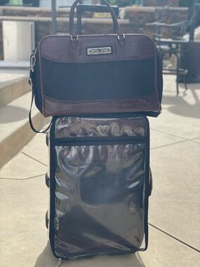 Elegant Brown and Black Women’s Luggage  set